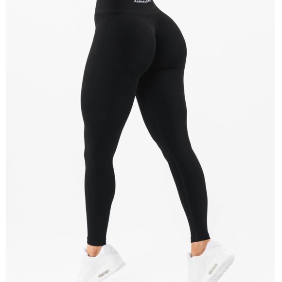 Alphalete Amplify Womens S Small Leggings BLACK Activewear Gym Scrunch NEW - Picture 5 of 8